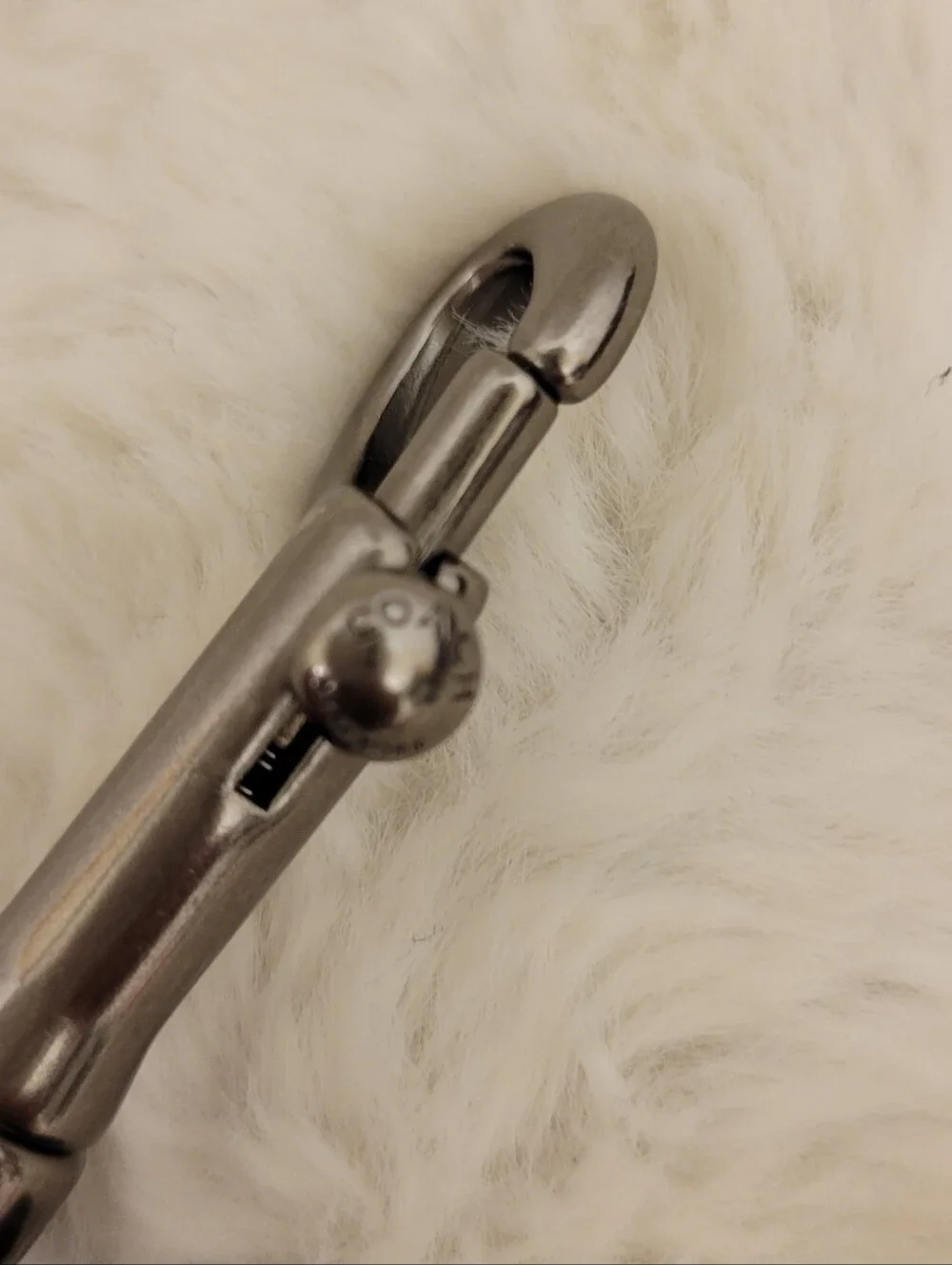Coach Black Leather Key Fob with Metal Hardware